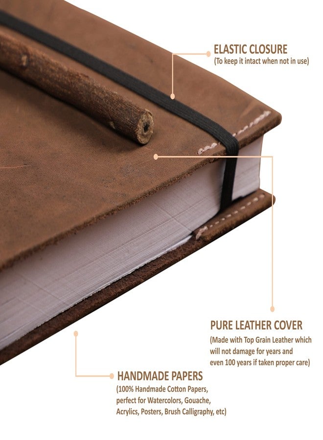 Dpotli Handcrafted Journal Leather Diary Notebook for Doodle Sketching Painting Calligraphy Writing Drawing - Image 3